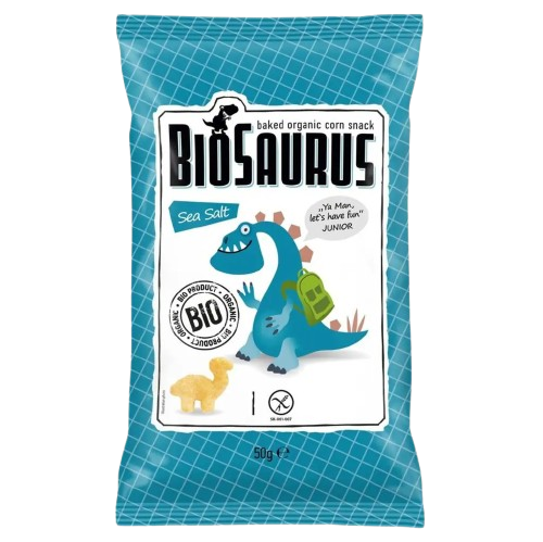 بيوسوروس سناك الذرة العضوي ملح البحر 50جم